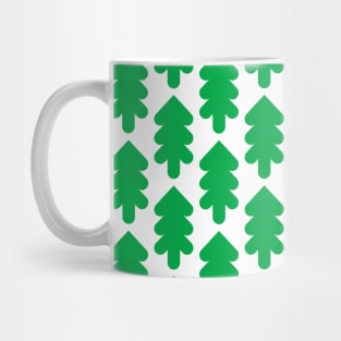 Green fir trees pattern, version one Mug